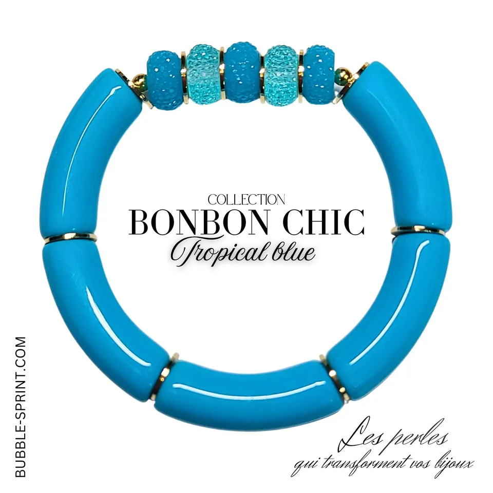 ARTSHOP Bonbon Chic kit bracelet Tropical Blue tubes
