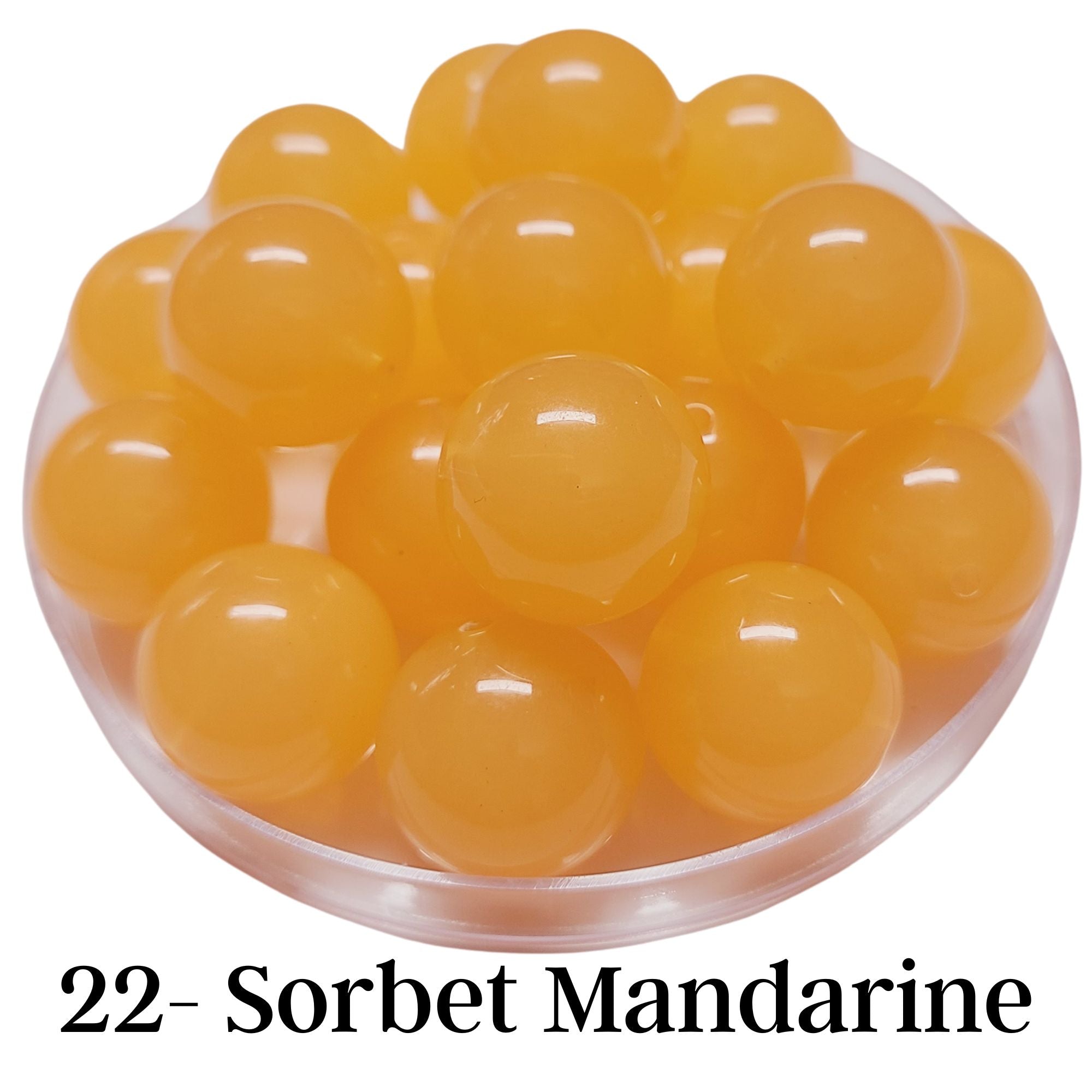 ARTSHOP Boules 20MM 22 boule acrylique sorbet mandarine x1