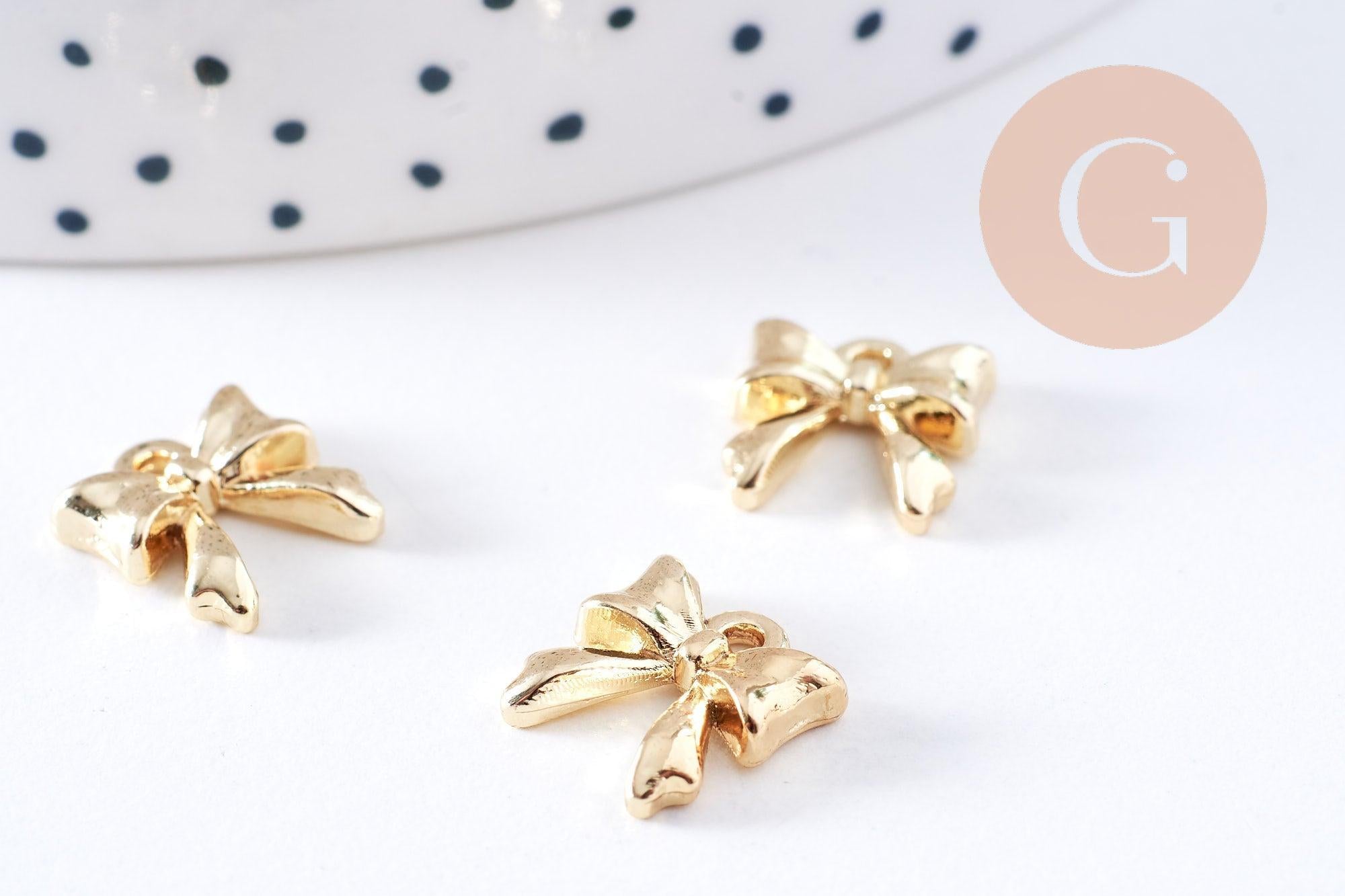 Gingerlily Pendentifs G10651 noeud papillon zamac doré x2