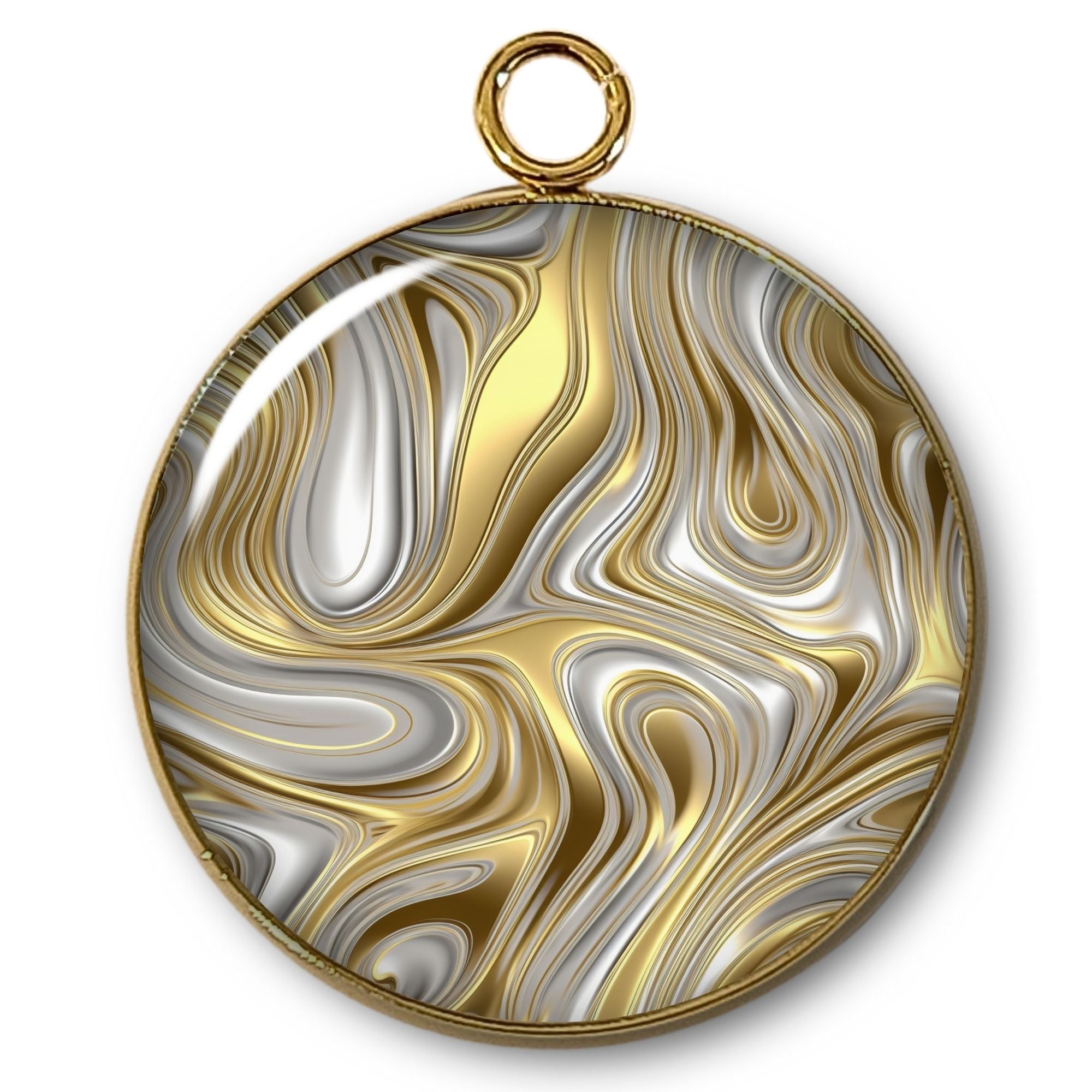 ARTSHOP Pendentifs 45 pendentif abstrait doré x1