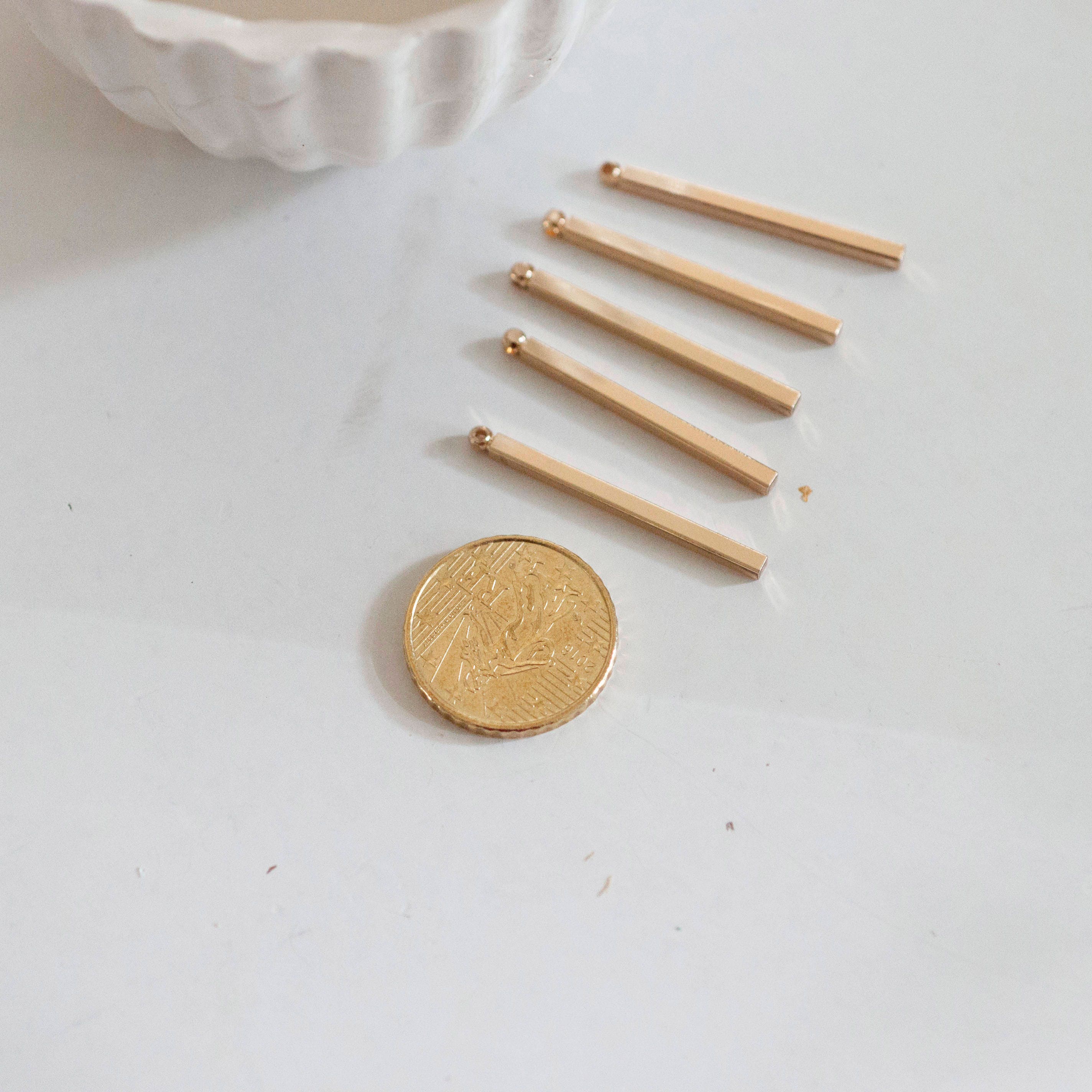 Gingerlily Pendentifs DIY pendentif barre doré 14K 24mm x10
