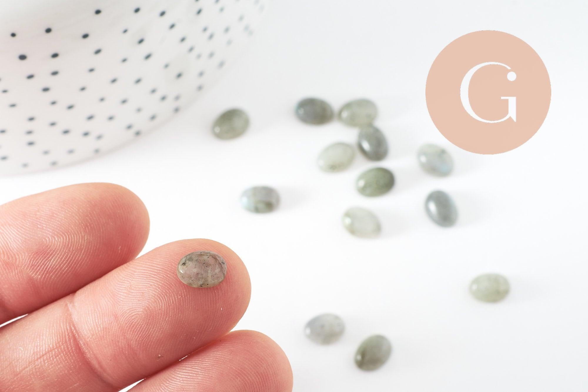 Gingerlily Pierres G10176 cabochon labradorite ovale 8x6 mm