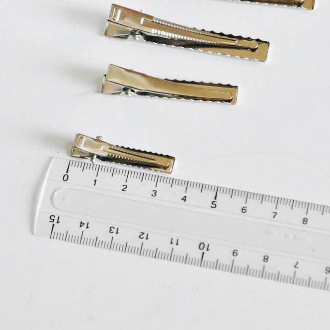 Gingerlily Support barrette G1699 pince crocodile platine x4