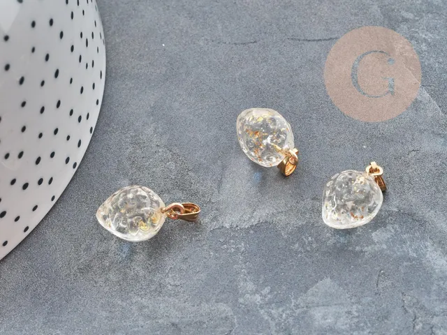 Gingerlily Pendentifs G9043 pendentif fraise verre 17mm x1