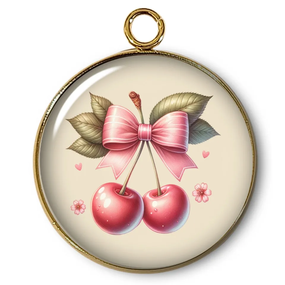 ARTSHOP Pendentif Intemporel cerise 31 mm x1