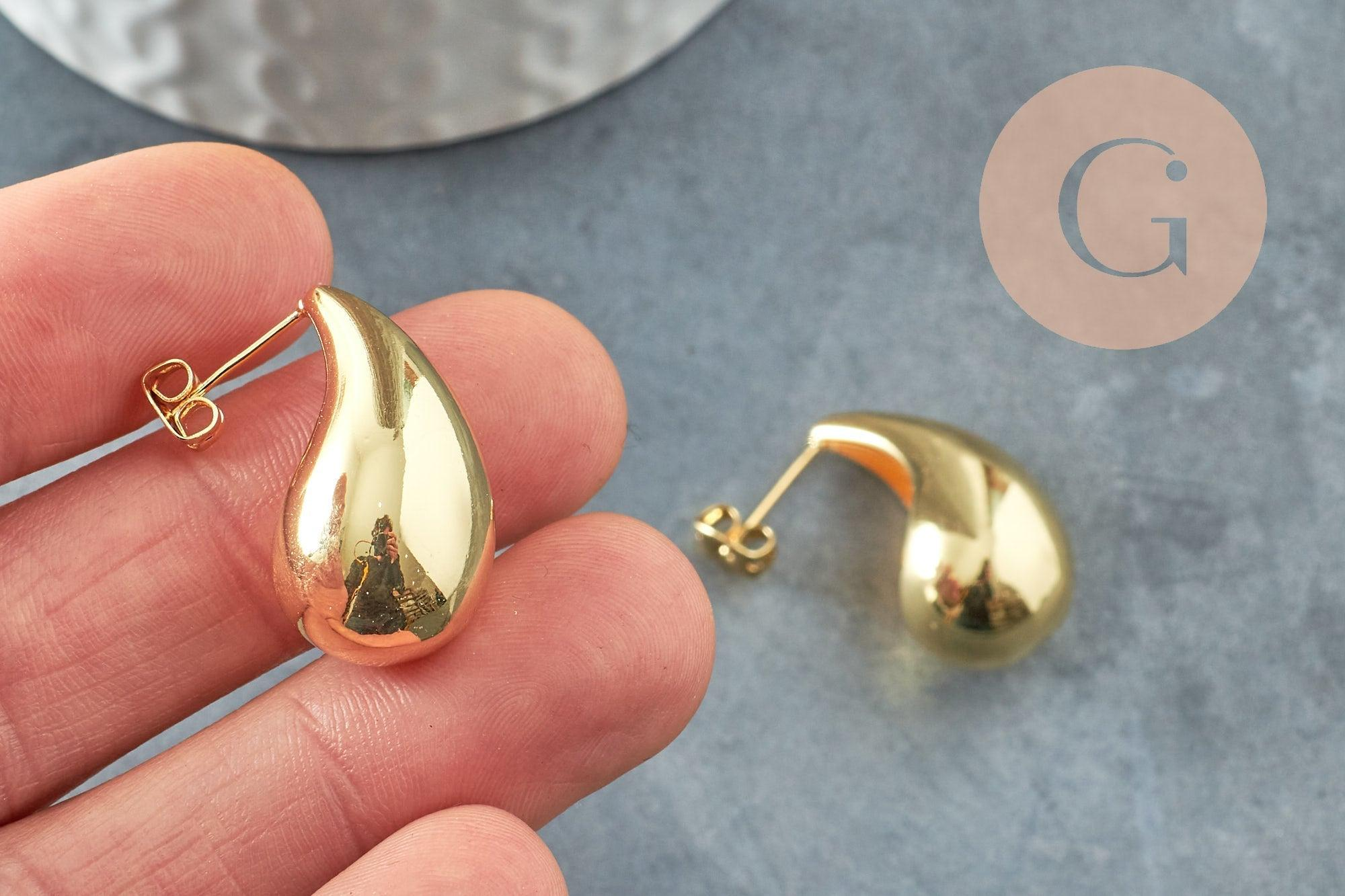 Gingerlily G9725 boucles doreilles goutte dore la paire 26,5 mm