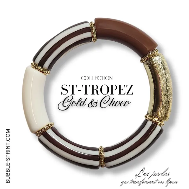 ARTSHOP St-Tropez bracelet gold chocolat kit tubes