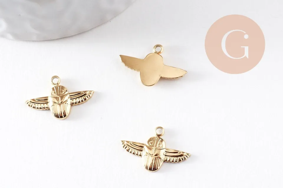 Gingerlily Pendentifs G9941 pendentif aigle acier doré 20mm x1
