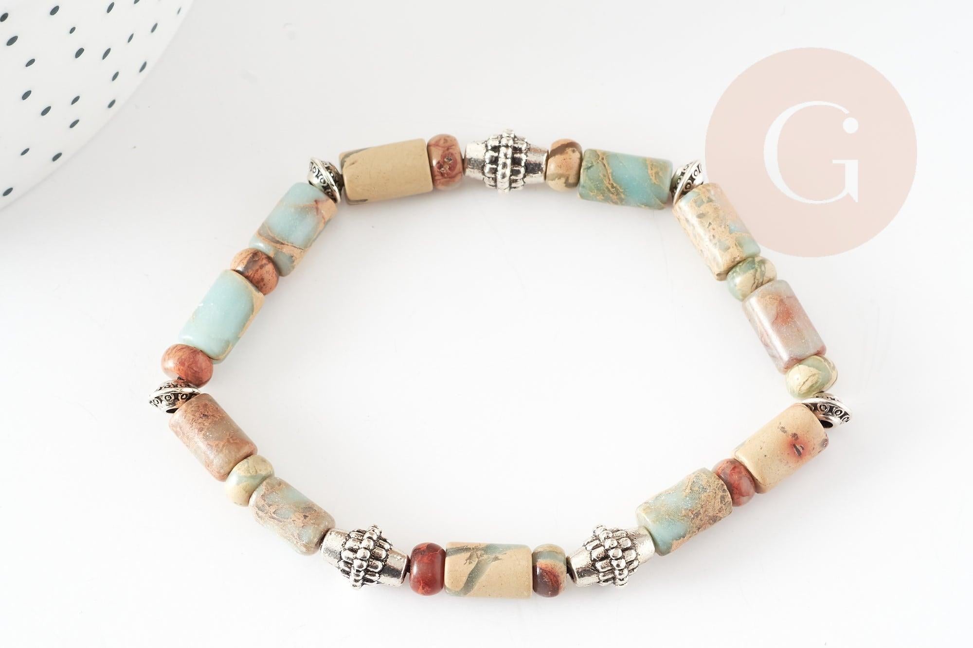 Gingerlily Kits bracelet homme jaspe marin 1 kit