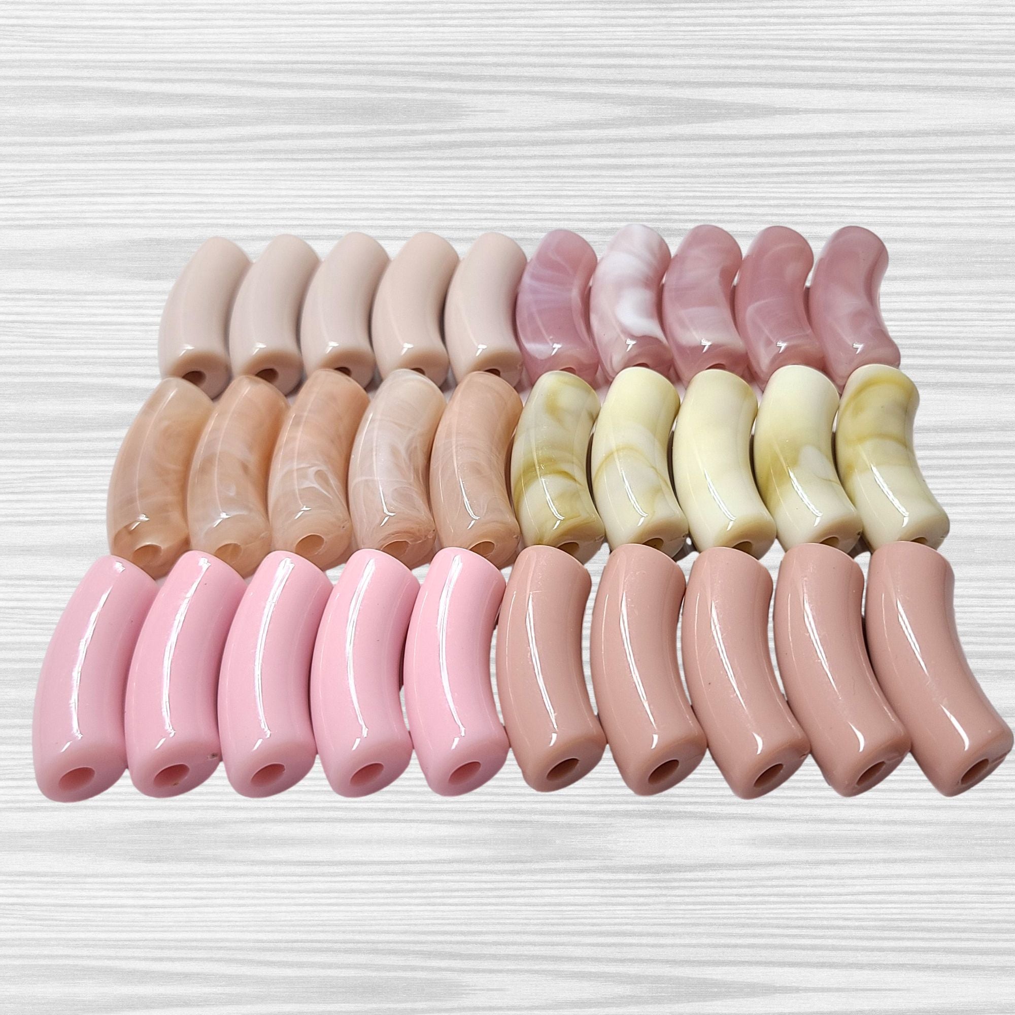 ARTSHOP Camaieu 89 lot 30 tubes Guimauve 12 mm rose