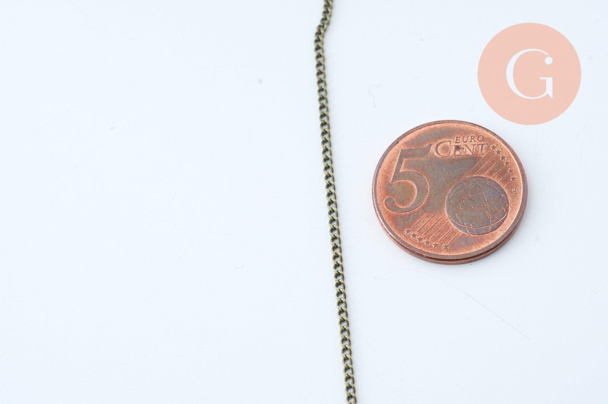 Gingerlily Chaînes G6085 chaîne bronze 92 m maille plate