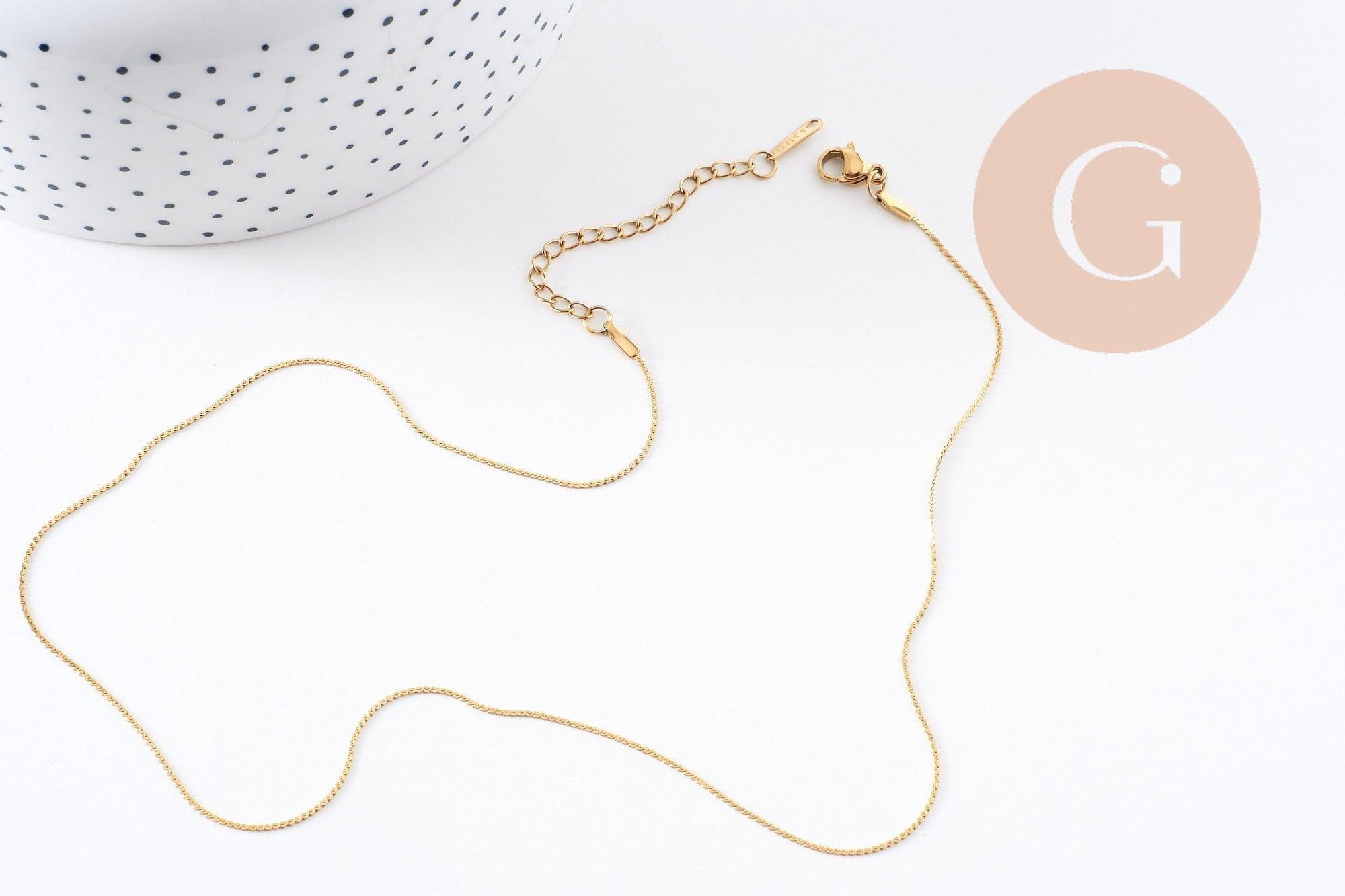 Gingerlily G10264 chaîne collier dorée 45cm torsadée