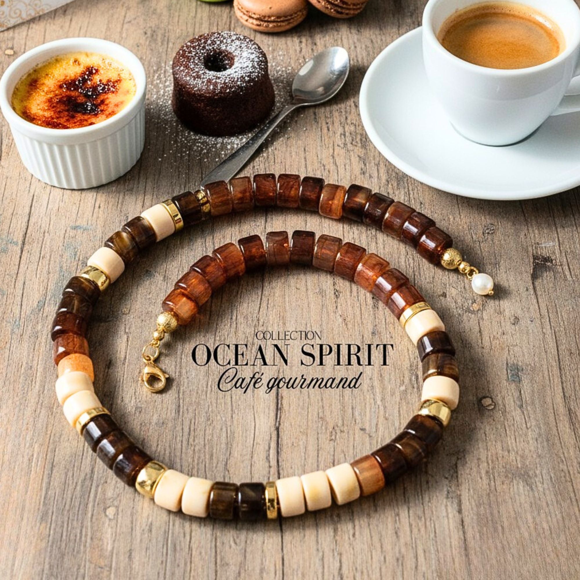 ARTSHOP Kit collier Ocean Spirit café gourmand 50cm complet