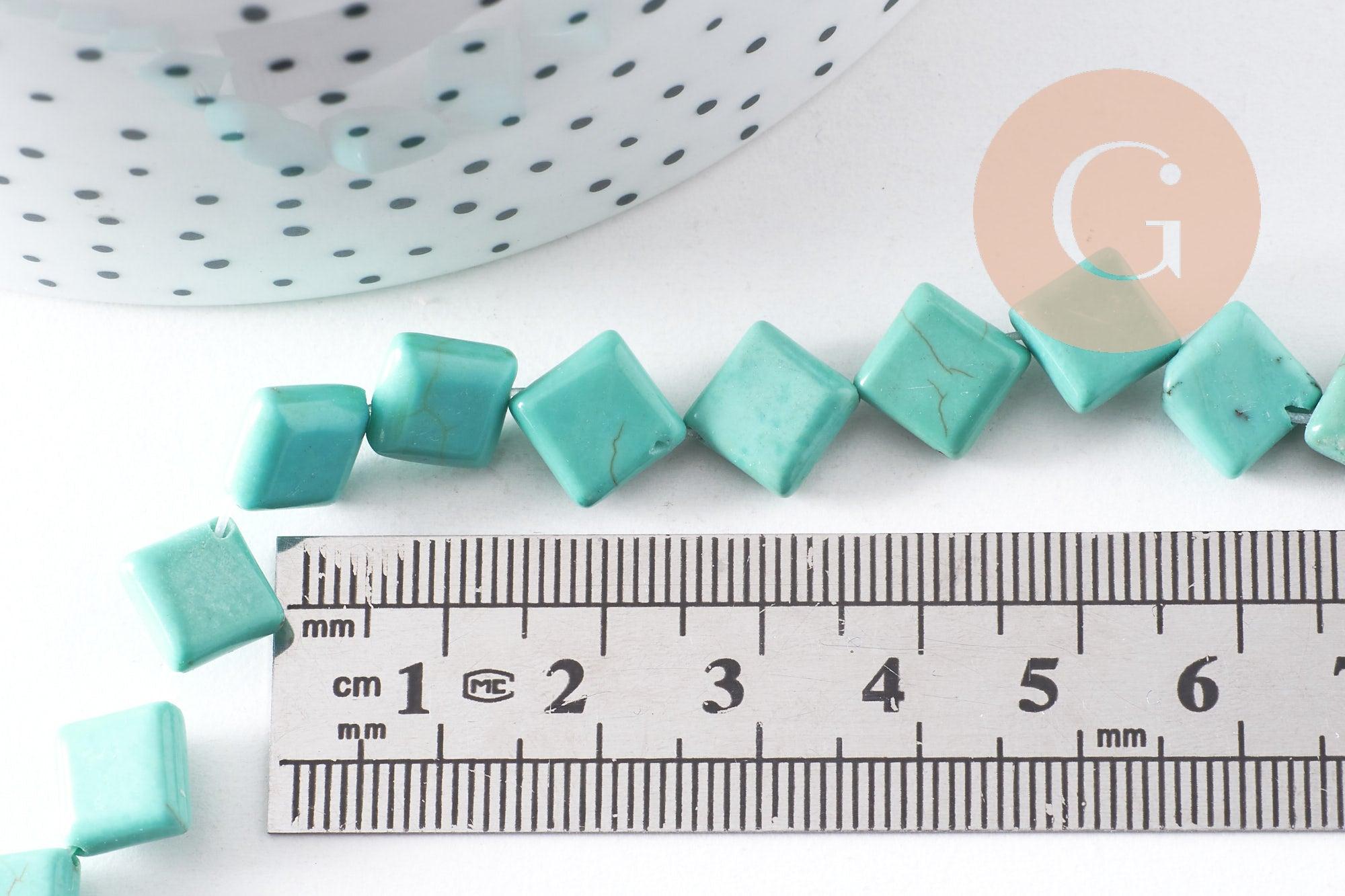Gingerlily howlite turquoise G8192 perles pierre 12-18mm x5