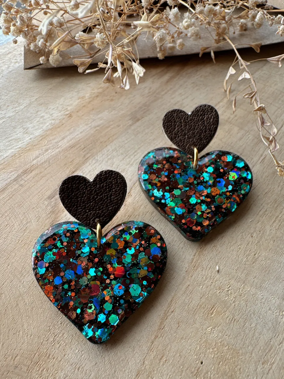 Little Hands Bijoux GiGi Brown Turquoise boucles d'oreilles