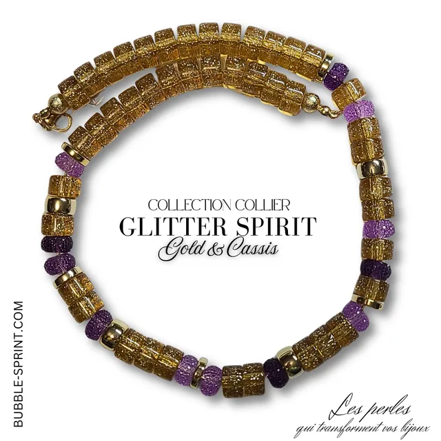 ARTSHOP Glitter Spirit Gold & Cassis kit collier 50cm