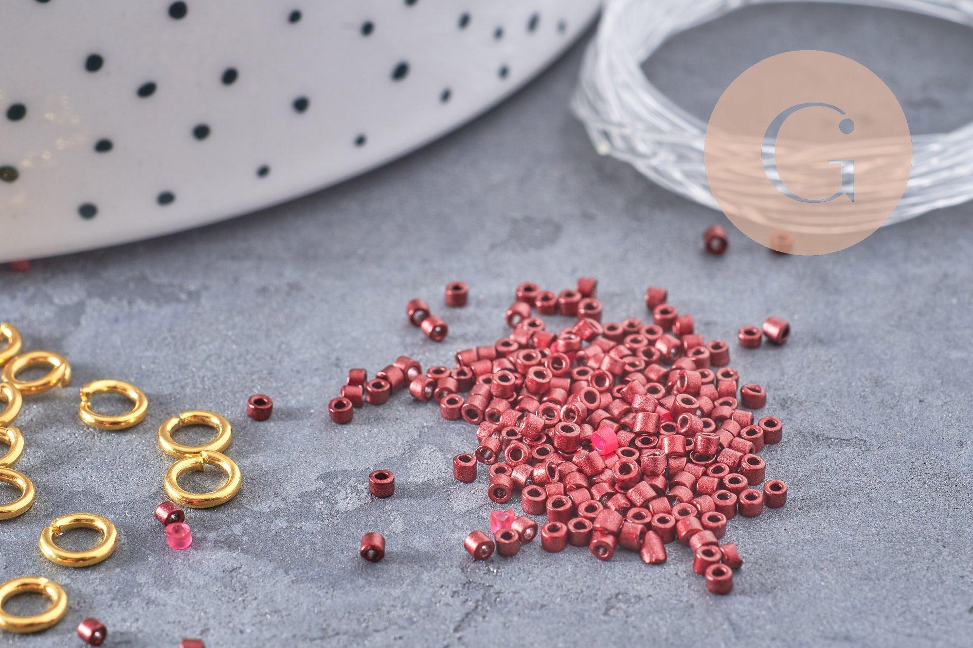 Gingerlily G9189 kit perles rocaille tube verre mix rose