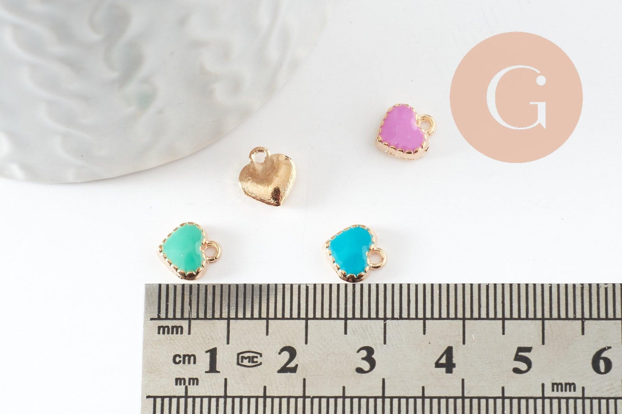 Gingerlily Pendentifs G9708 pendentif cœur émail x10 8 mm
