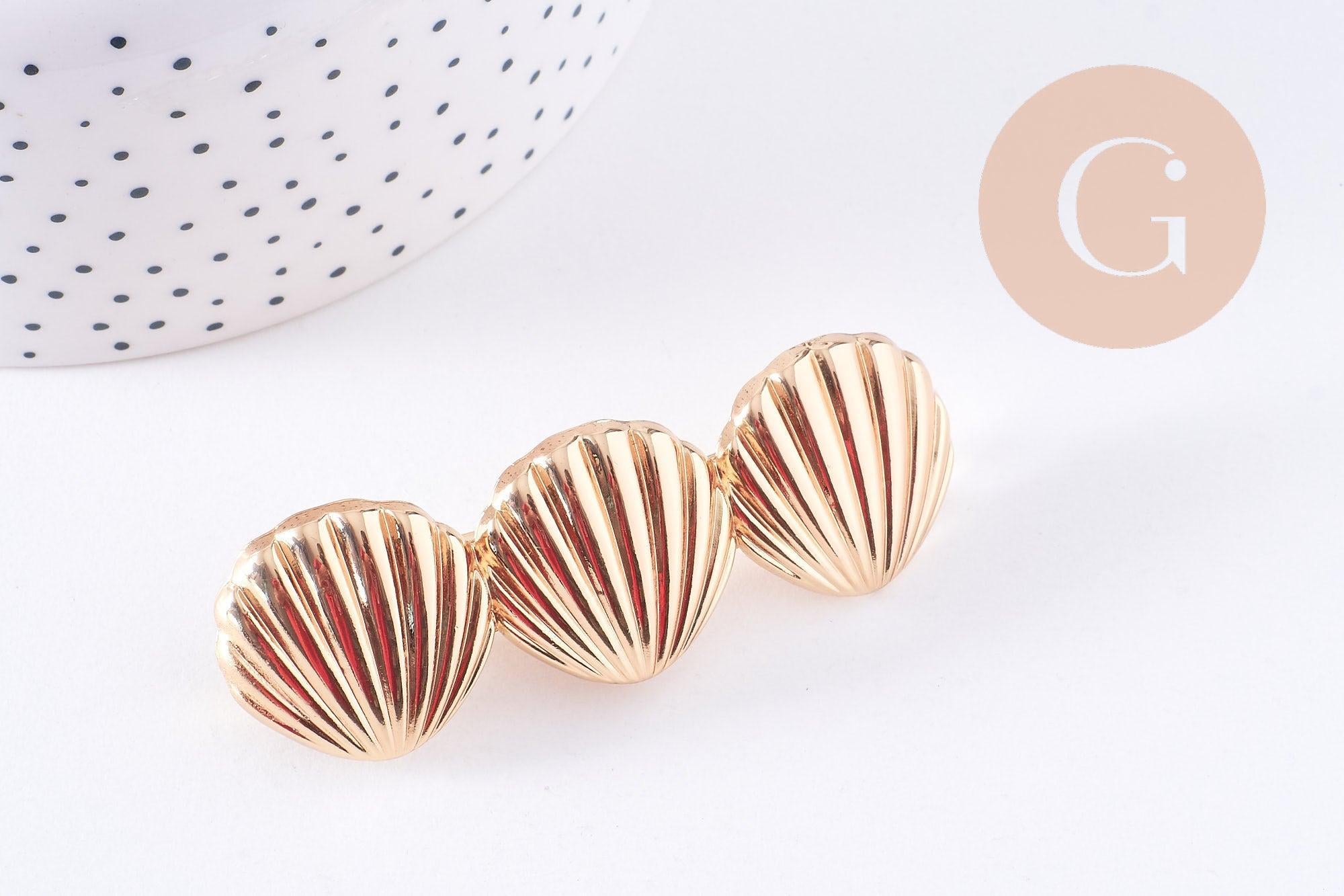Gingerlily G10689 barrette coquillage doré 73mm x1