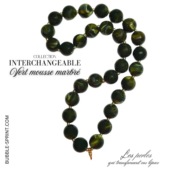 Artshop Vert Mousse collier interchangeable 50cm kit