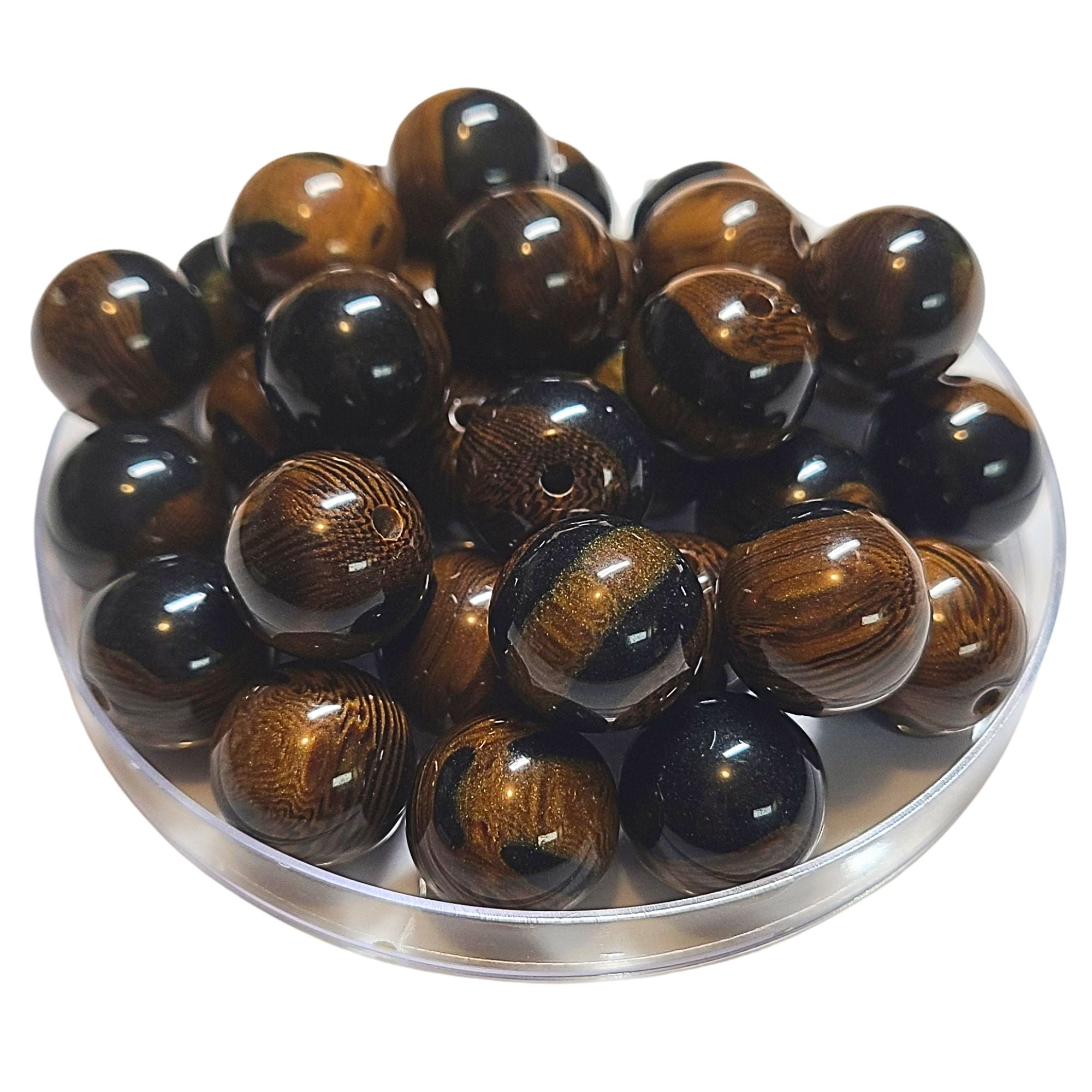 ARTSHOP Boules 16MM 226 perles acrylique bois d’ébène x15