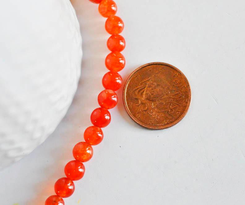 Gingerlily Perles G1741 perles jade orange 6mm lot 10