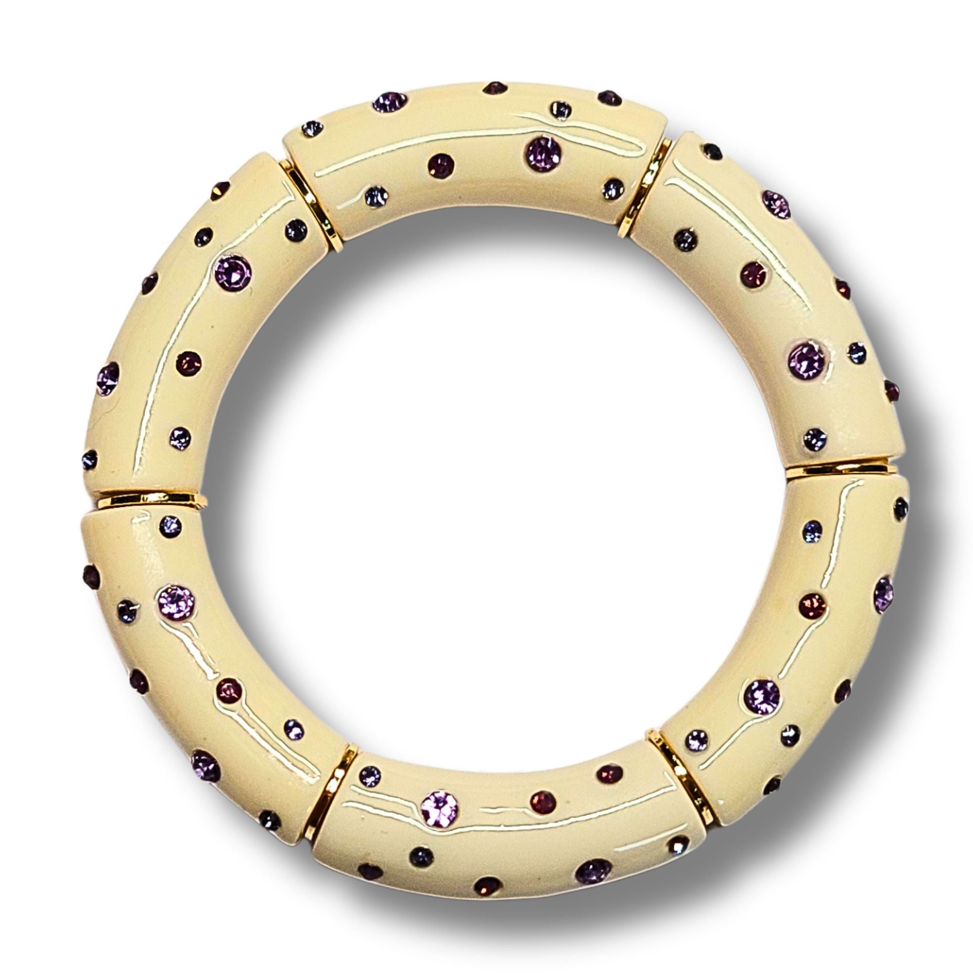 ARTSHOP 427 Ivoire Strass tube incurvé Lavander x1