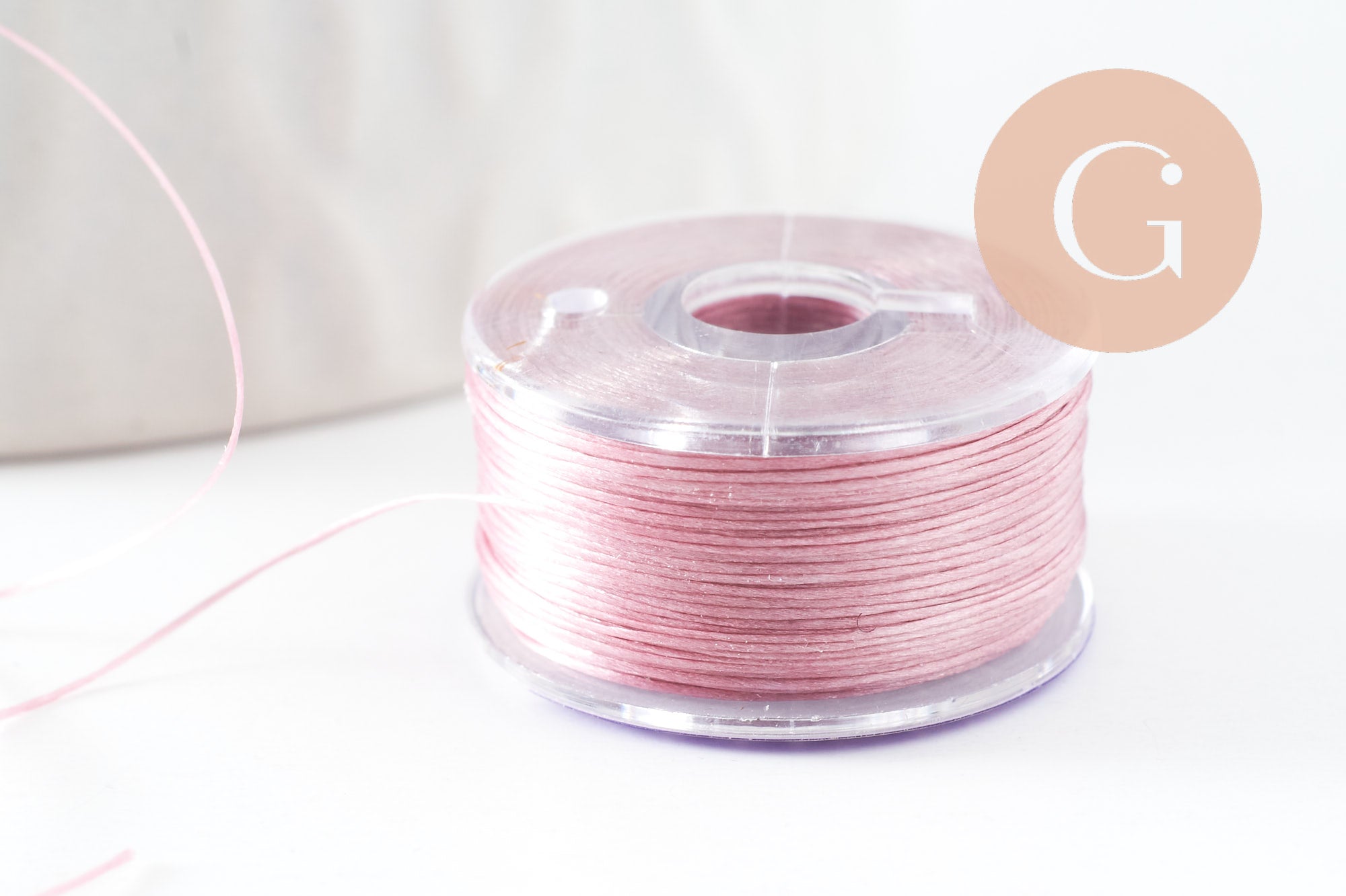 Gingerlily Fil nylon rose 0,1mm 46m tissage