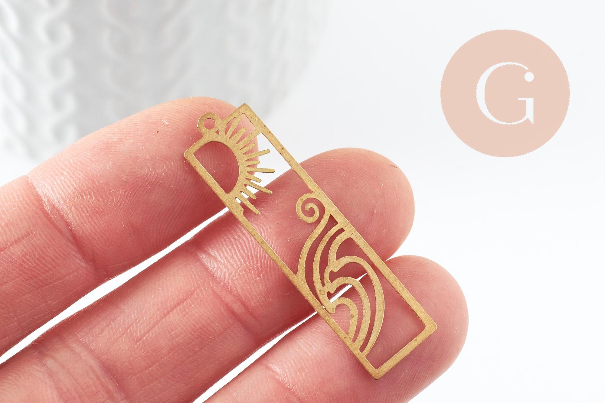 Gingerlily Pendentifs DIY Estampe filigrane soleil 41,5 mm x1