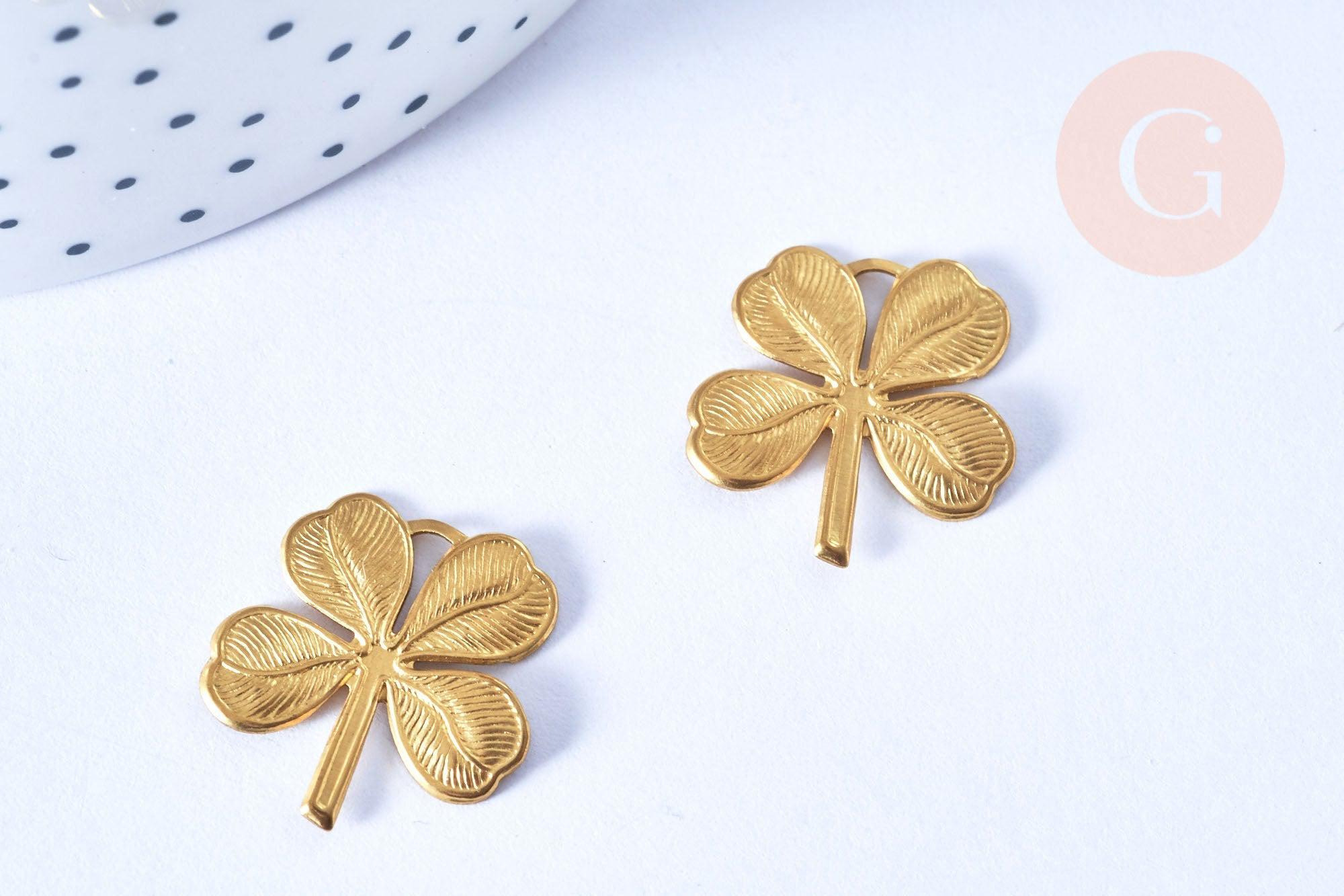 Gingerlily Pendentifs G6444 pendentif trèfle 4 feuilles 22mm x2