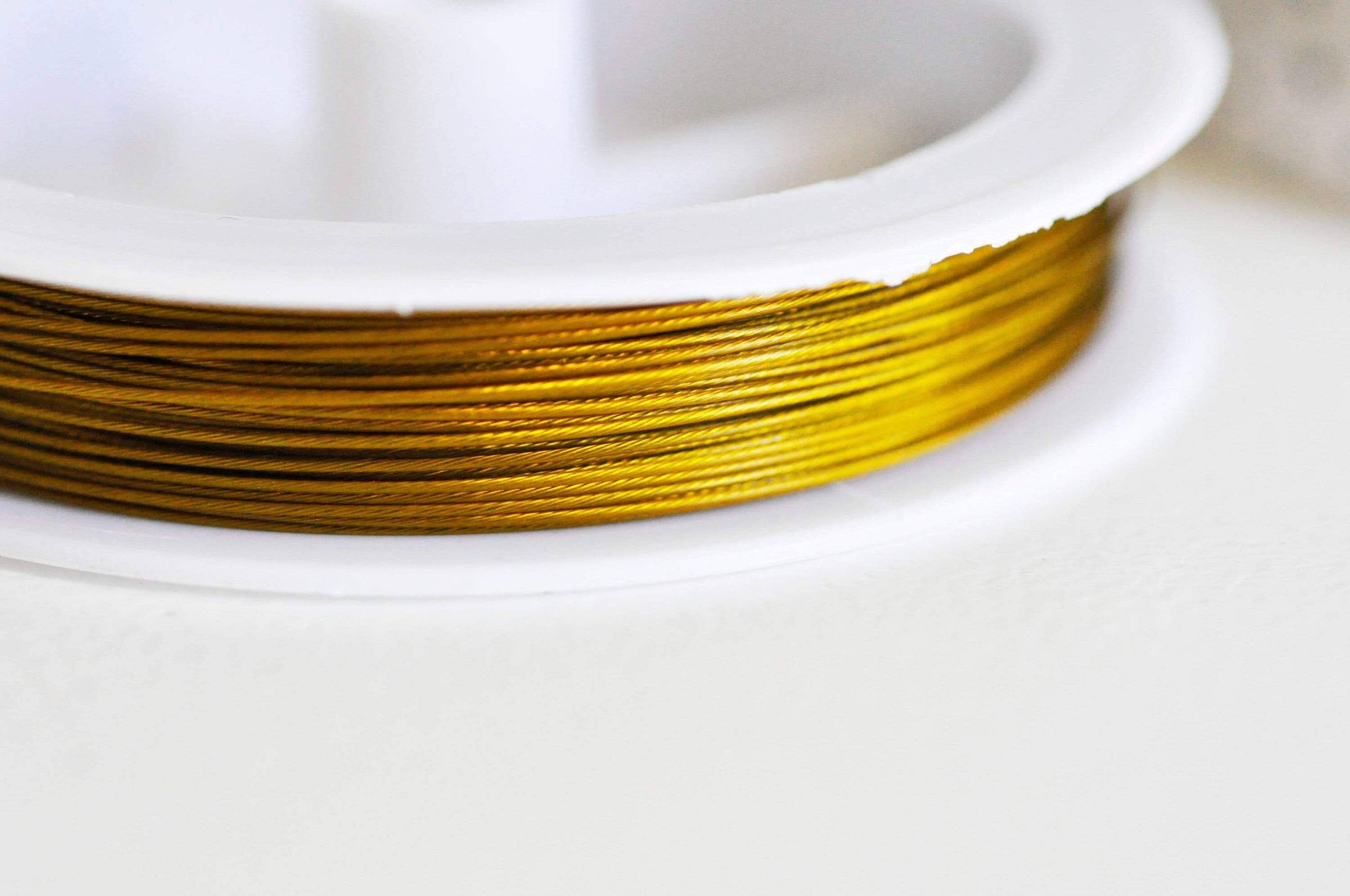 Gingerlily G3791 fil nylon acier doré 0,6mm bobine 2m
