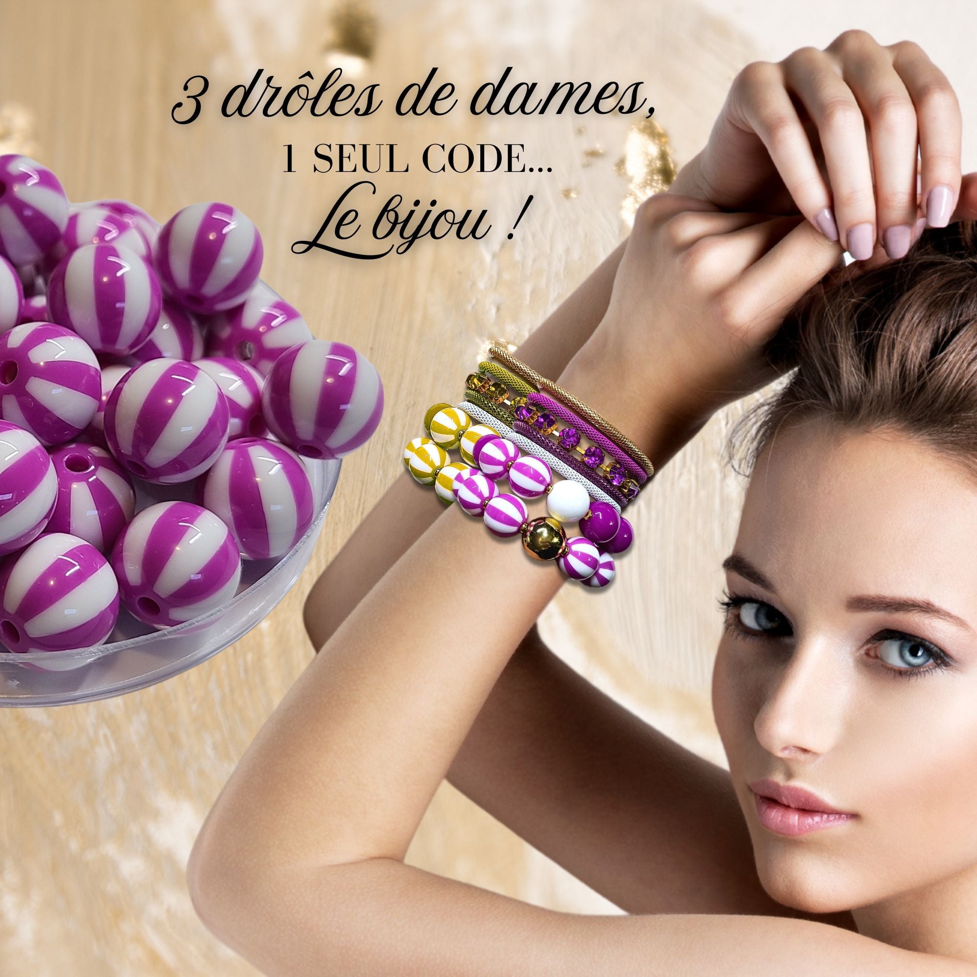 ARTSHOP Boules 16MM 414 perles acryliques rose lilas x10