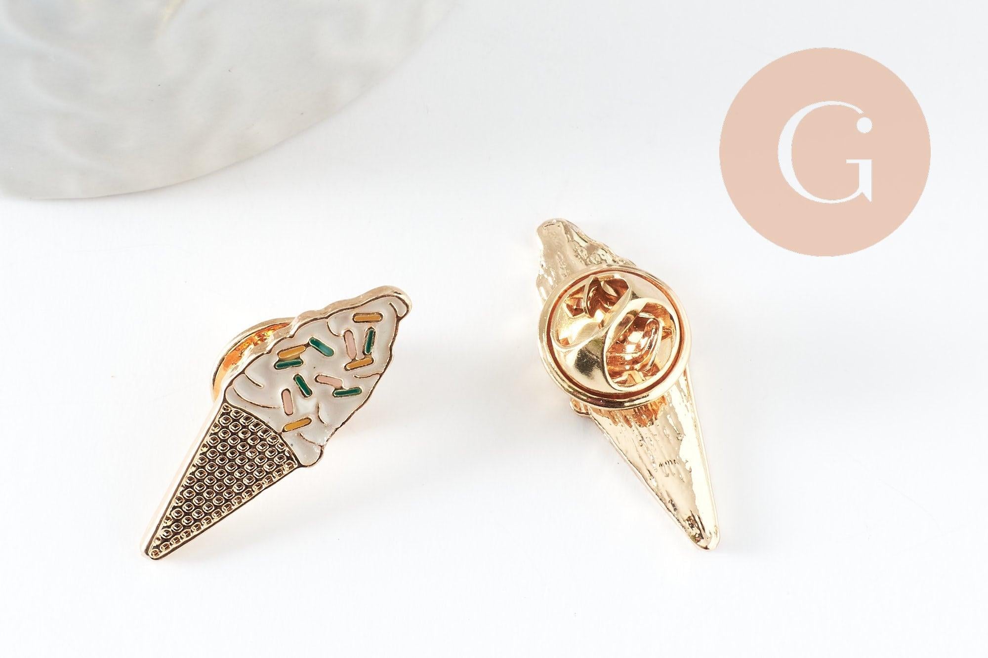 Gingerlily Broches et pin's glace italienne émaillé 28,5mm x1