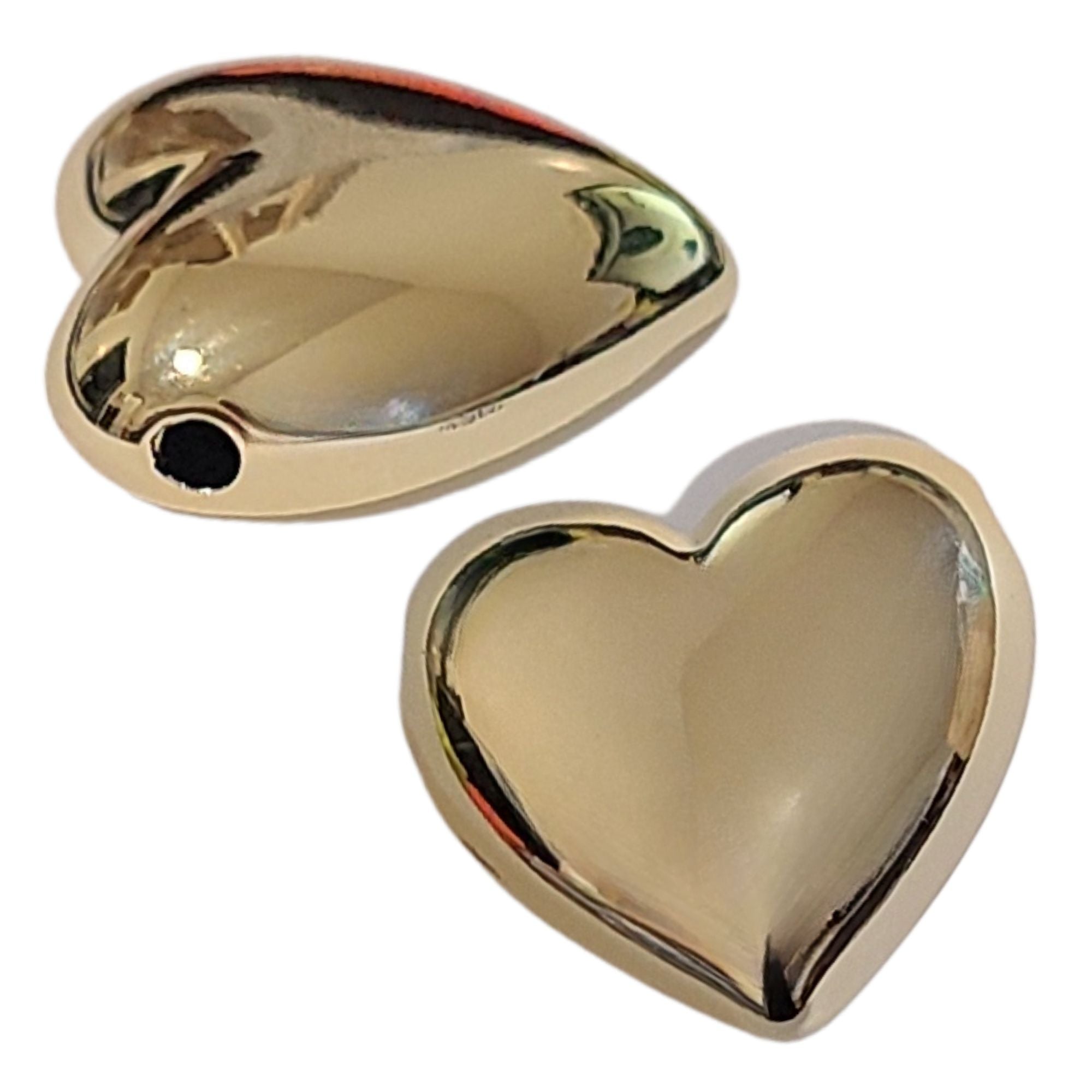 ARTSHOP HeartLine 15 perle cœur CCB doré x10 acrylique 22mm