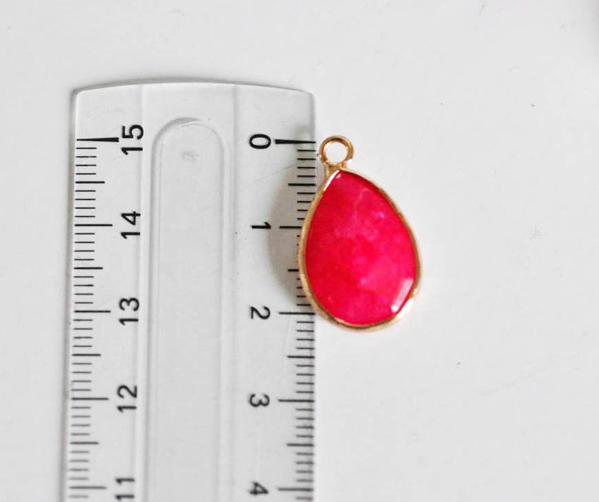 Gingerlily Pendentifs G1852 pendentif jade rose goutte 22mm