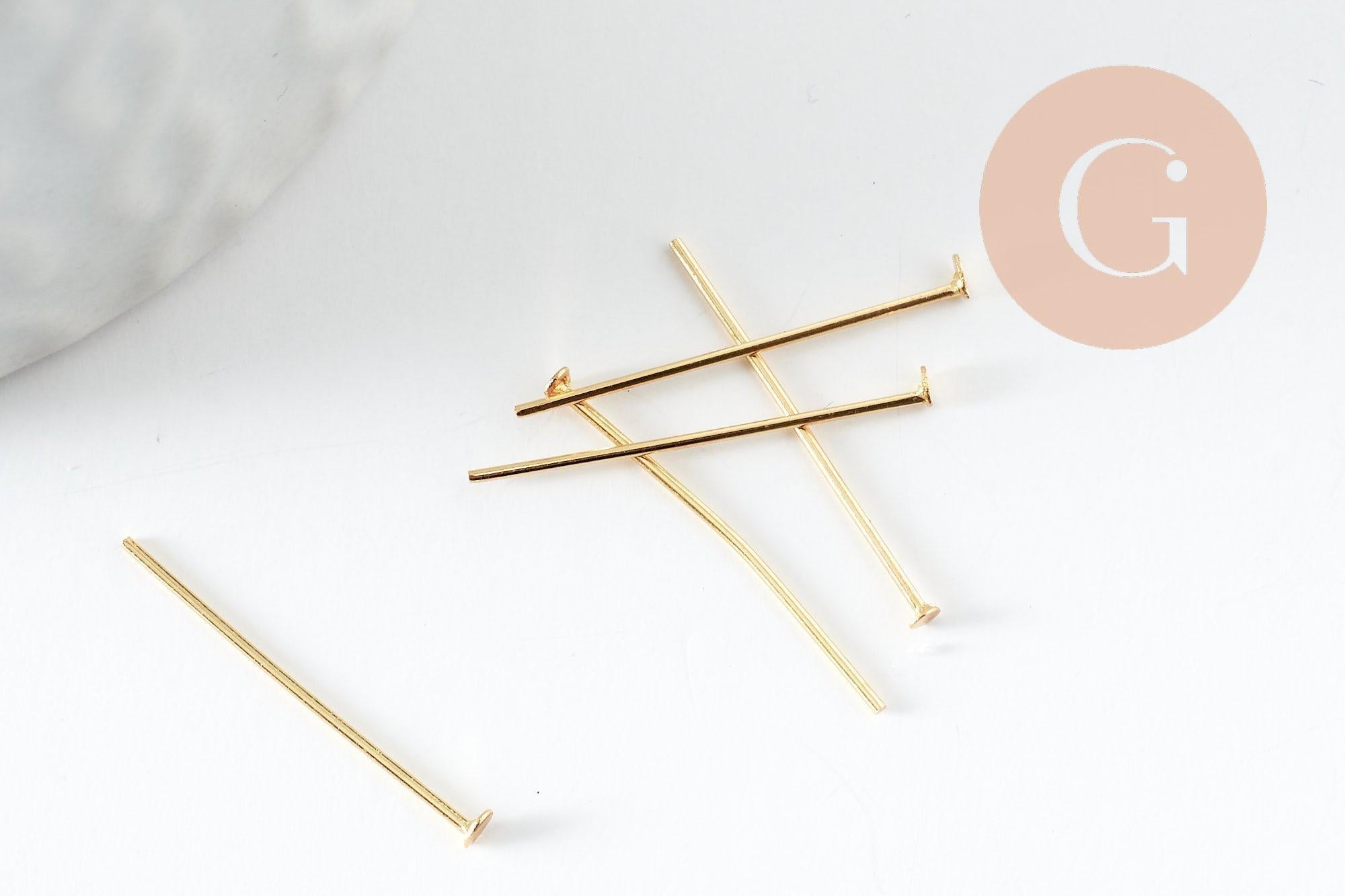 Gingerlily Apprêts clous tête clou acier doré 20mm x10 G9464