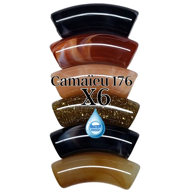 ARTSHOP Camaieux 176 lot 6 tubes incurvés 12MM