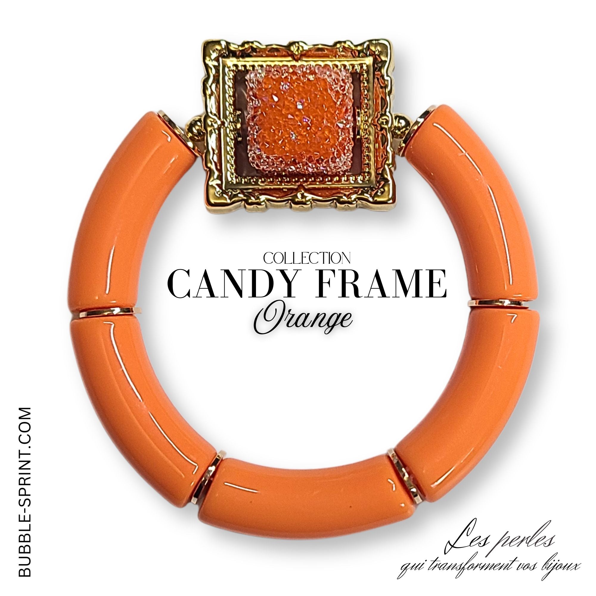 ARTSHOP Bijoux en KITS CANDY FRAME kit bracelet orange