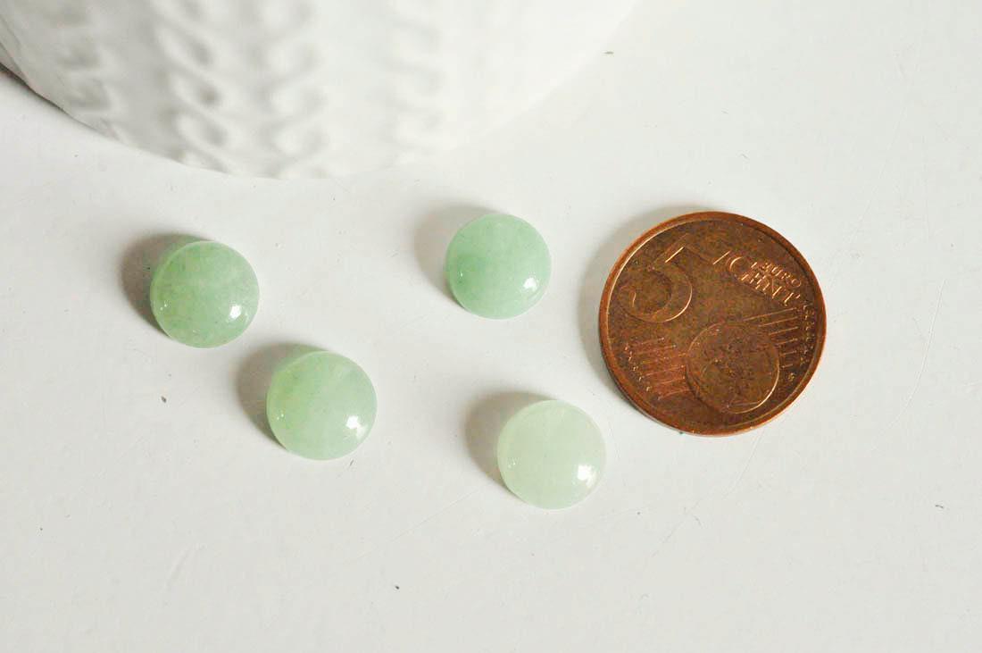 Gingerlily Cabochon aventurine verte rond 8mm pierre à coller