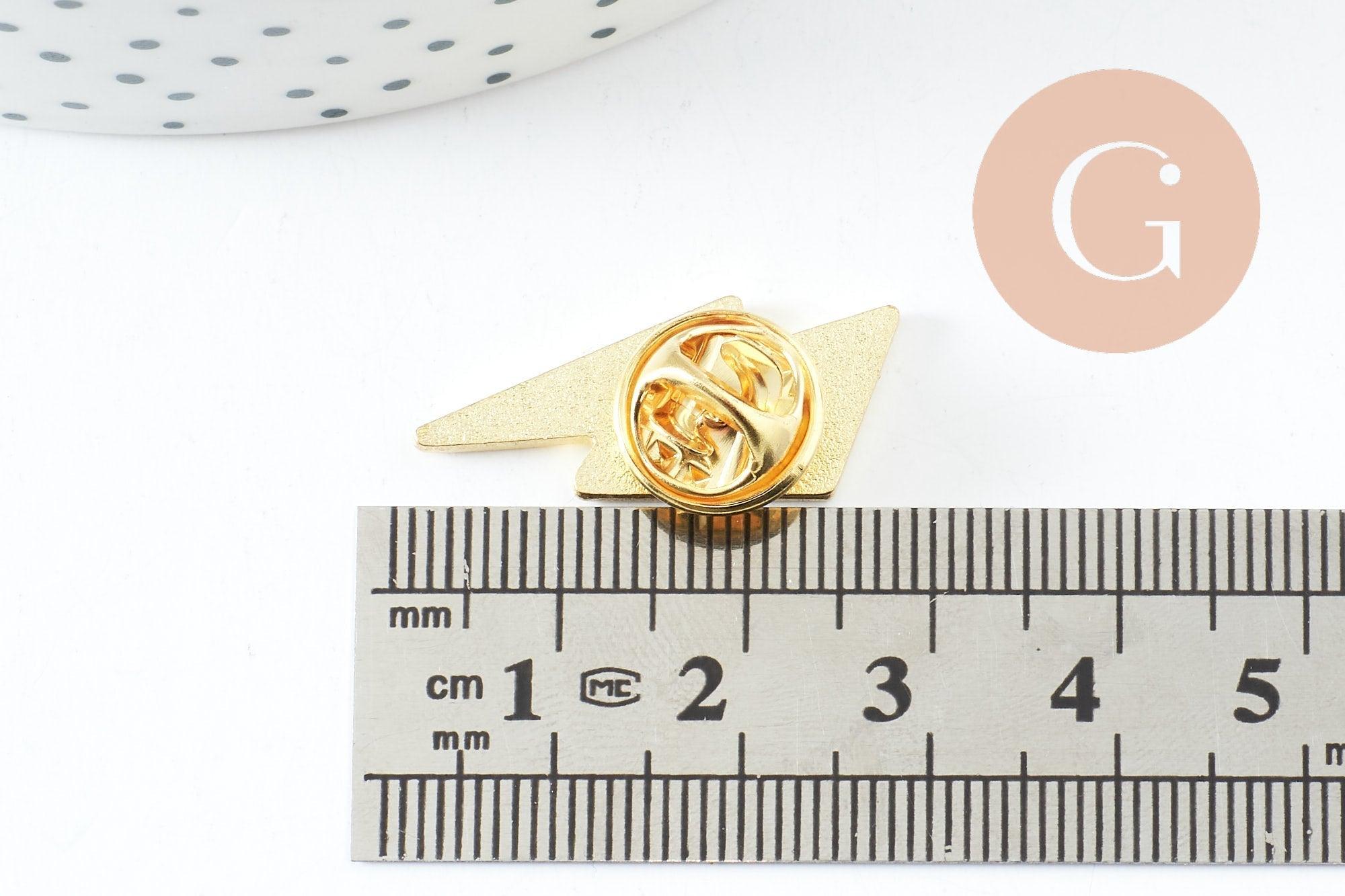 Gingerlily Broche pin's éclair G9745 émail rouge doré