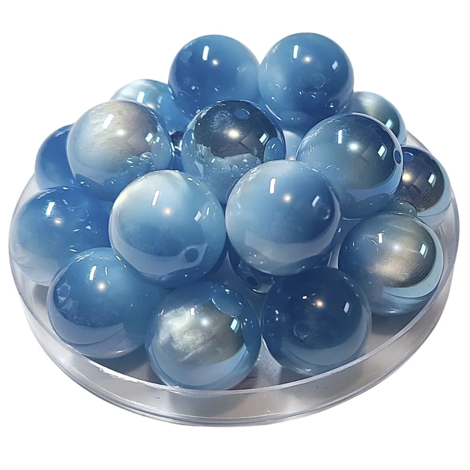 ARTSHOP Boules 20 mm 292 œil de chat bleu azur AB x1 boule