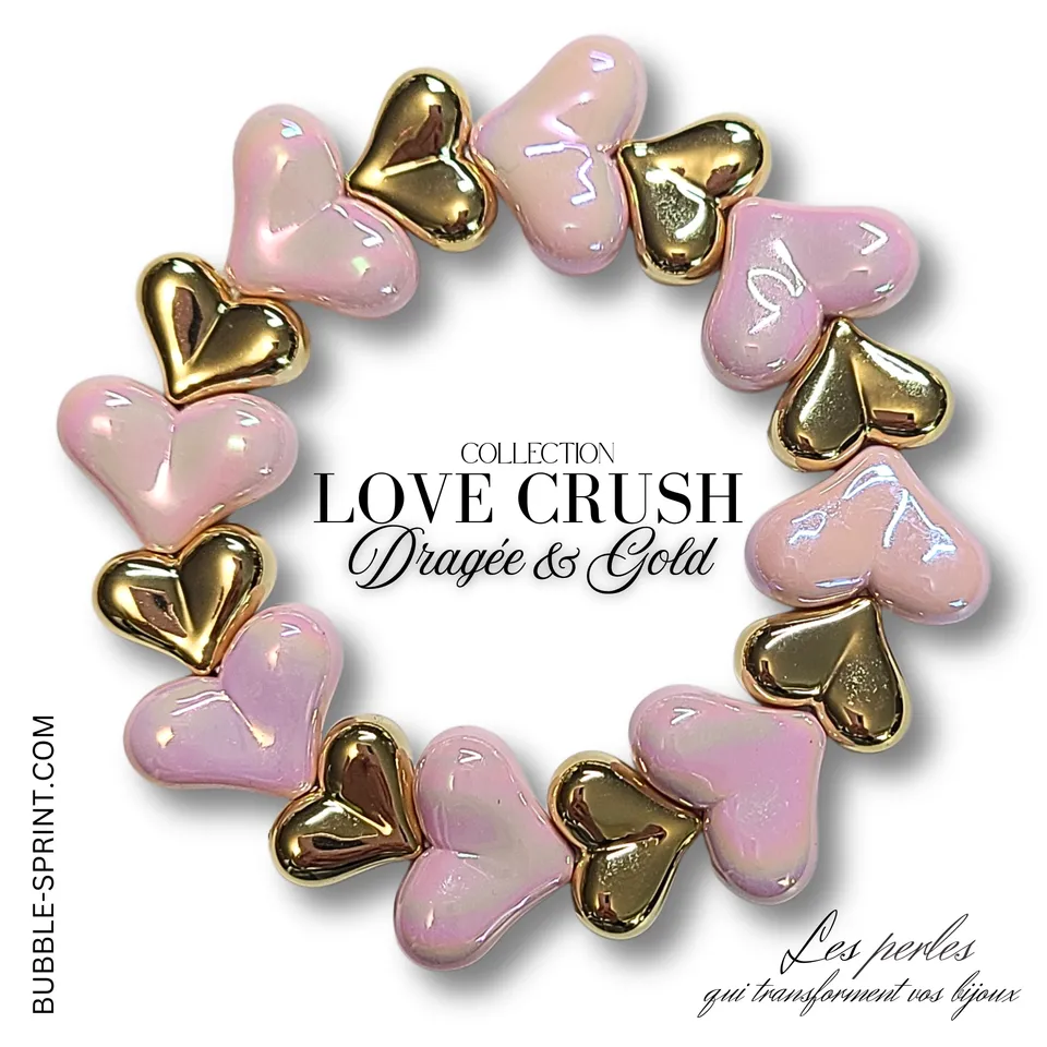 ARTSHOP Love Crush Dragée kit bracelet coeurs 5,5 cm