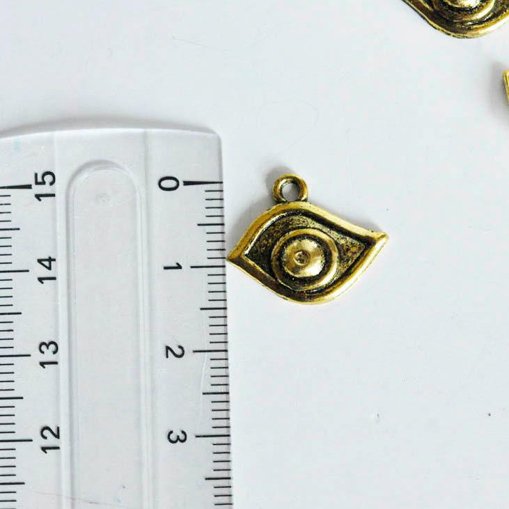 Gingerlily Pendentifs G718 pendentif oeil doré vieil or x10