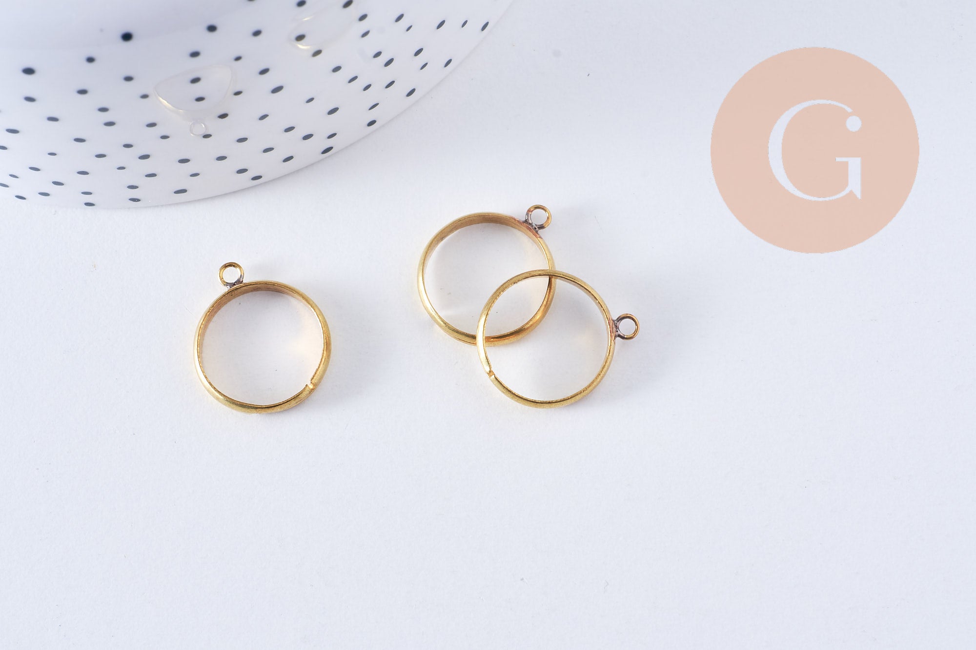 Gingerlily Apprêts G10641 support bague réglable laiton x4
