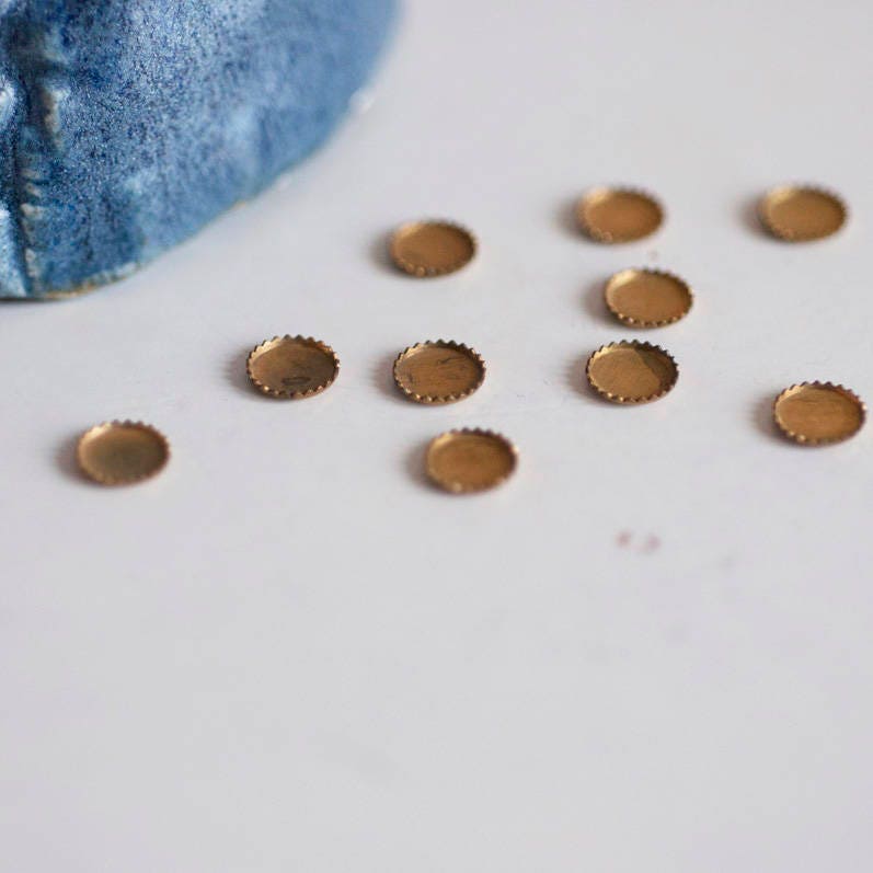 Gingerlily Apprêts support cabochon rond 6mm lot 50 sans nickel