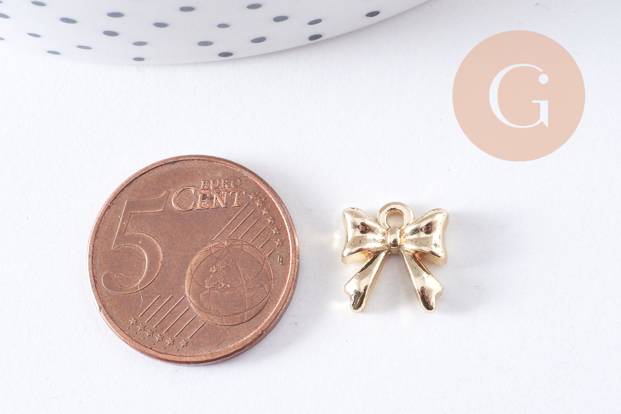 Gingerlily Pendentifs G10651 noeud papillon zamac doré x2