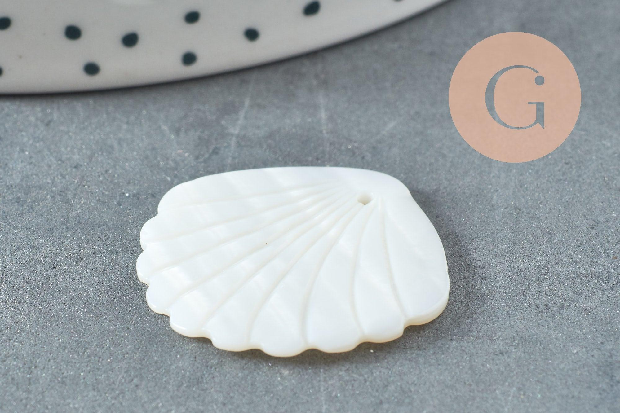 Gingerlily Pendentifs Pendentif coquillage nacre 35mm x2
