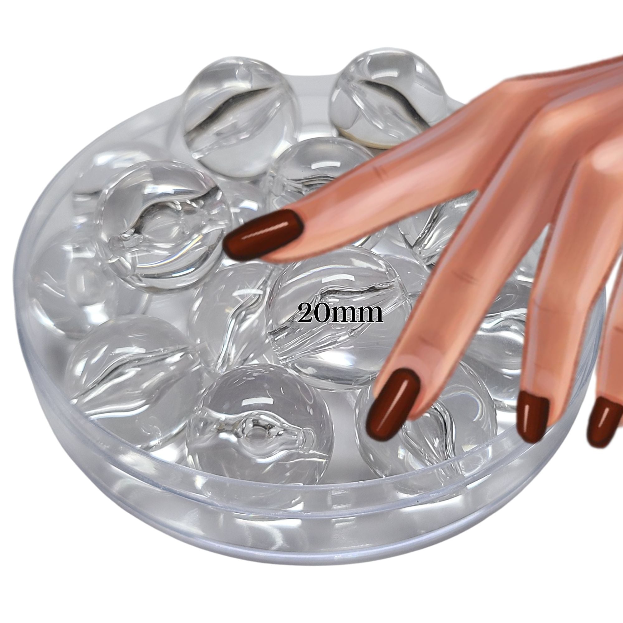 ARTSHOP Boules 20MM 45 perle ice cube brillante x1