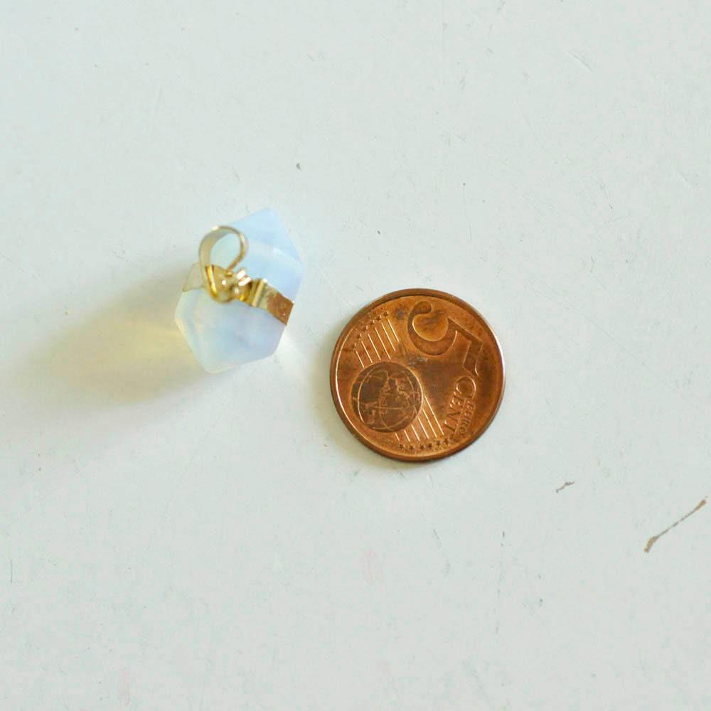 Gingerlily Pendentif G93 pointe opalite doré 22mm