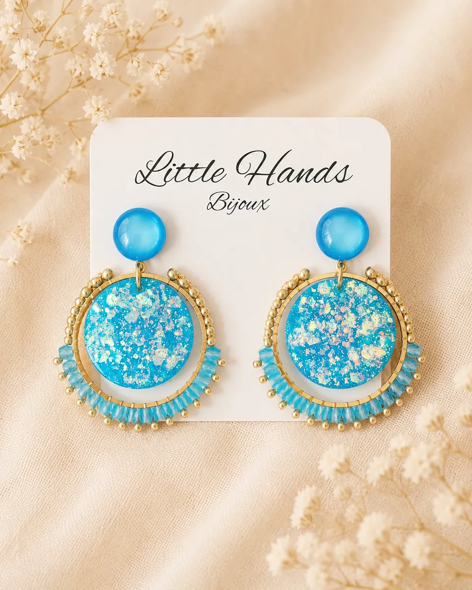 Little Hands Bijoux Bloom boucles d'oreilles Ocean Dream